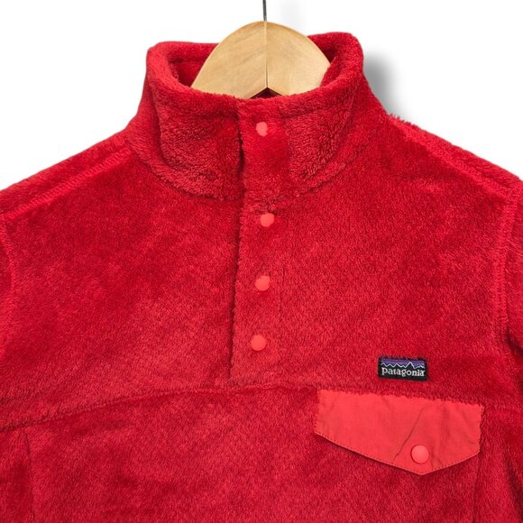 Patagonia Re-Tool Snap T Fleece Womens Medium Red Polartec Jacket - Picture 2 of 8